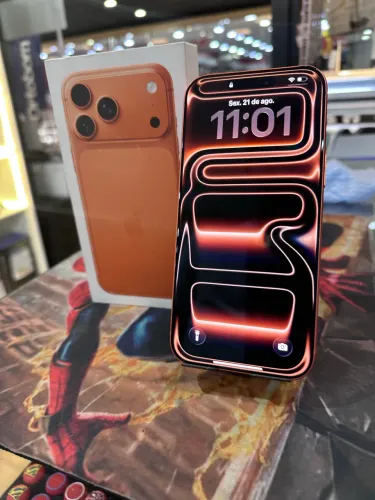 VENDO OU TROCO IPHONE 17 PRO MAX 256GB NA COR ORANGE GARANTIA APPLE COMPLETO NA CAIXA  