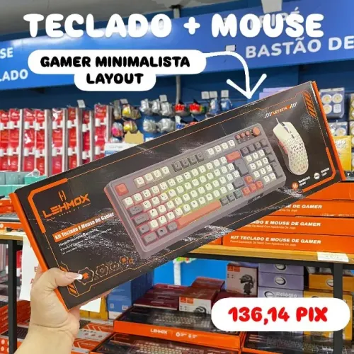 O produto na imagem é um Kit Gamer Lehmox (Teclado e Mouse). 