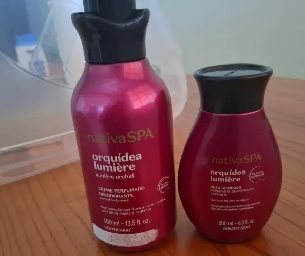 Kit promocional hidratante e óleo corporal