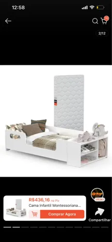 Cama montesoriana infantil 