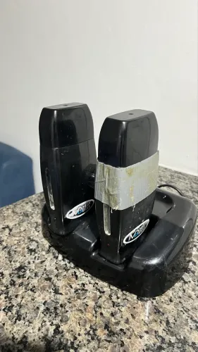 Kit 2 Aquecedores de Cera Roll On Preto Mega Bell Base Dupla Bivolt