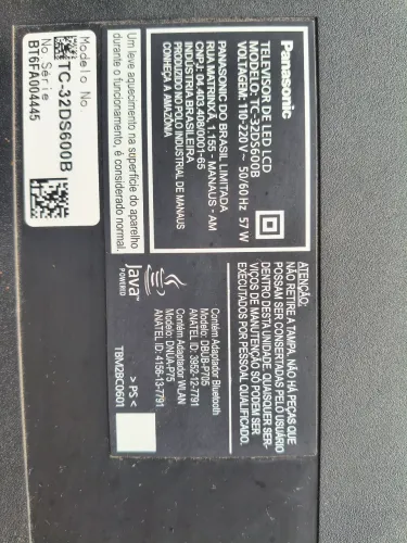Tv Panasonic vieira tela com riscos