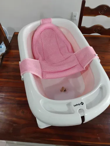 Banheira Dobrável Bebe Safet 1st Smile com redutor