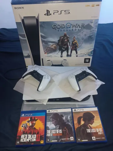 Ps5 três jogos dois controles originais