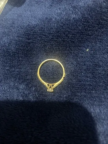 Anel solitário ouro 18k