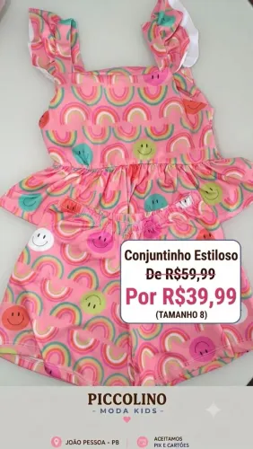 Conjuntinho estiloso menina Tam 8
