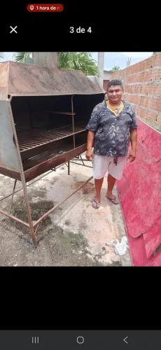Churrasqueira grande de ferro grosso