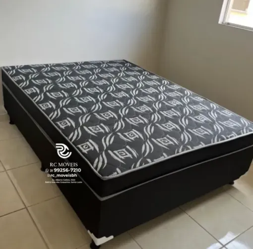 Cama Box Casal Molas Ensacadas OrthoBox 1.38x1.88 Confortável Alta Qualidade