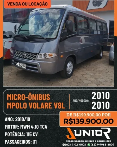 Micro-onibus Volare Marcopolo V8 2010/10