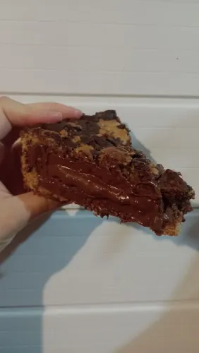 Fatias torta cookie com Nutella