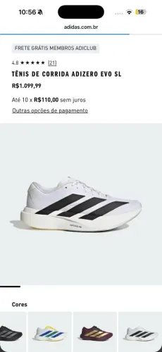 Tênis adizero EVO SL Woven 37