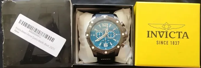 Relógio Invicta mens-Force Quartz Watch, Black 27272 Novo Frete Grátis