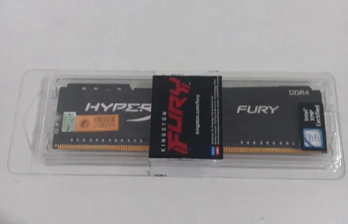 Memória DDR4 8 GB Kingston HyperX Fury Black 2666 MHZ / Nova.