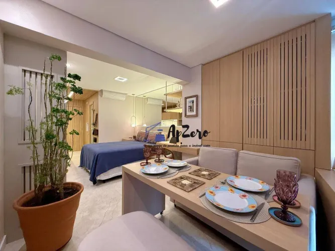 Studio Mobiliado Pronto para Morar | 30m2 | A 200m do Metrô Brooklin | Lazer Completo