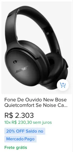 Fone ouvido bose quiet confort noise canceiling pouco usado