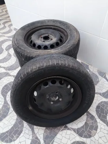 Roda de Aço Aro 14 Chevrolet (Original GM) + Pneu Meia-Vida de Brinde! ?