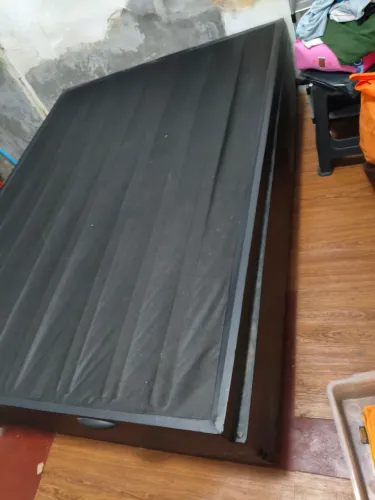 Cama Box Casal - 44x138x188cm Couro preto