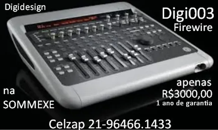 Digidesign Digi003 mixer Firewire audio interface R$3000,00 SOMMEXE celzap 21- *