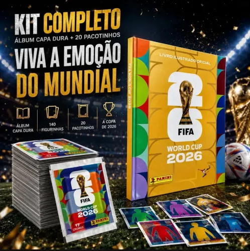 ALBUM DOURADO COPA+ 140figurinhas