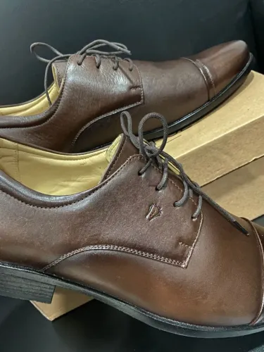 SAPATO SOCIAL DERBY MARROM MASCULINO
