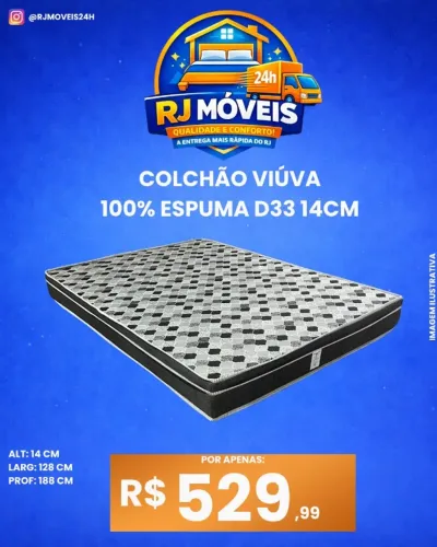 Colchão Viúva D33(Pague na entrega)