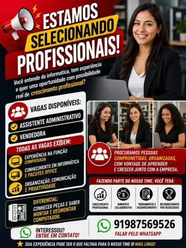 OPORTUNIDADE DE EMPREGO