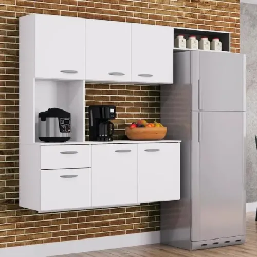 Armário de cozinha suspenso 6 portas 1 gaveta!