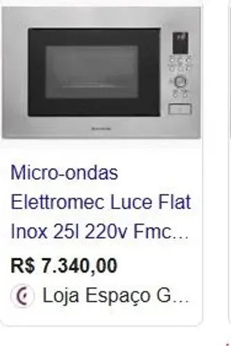  Forno micro-ondas de embutir Elettromec Luce 25L