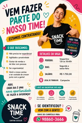Vaga de emprego Cantina