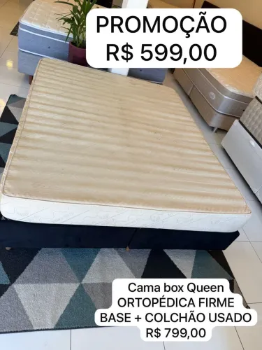 Cama box Queen ORTOPÉDICA FIRME USADA - ENTREGO