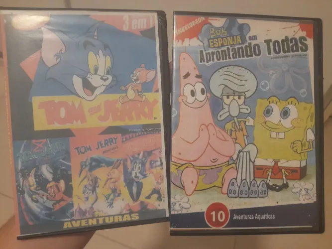 Duplo filmes infantis para crianças (Tom e Jerry + Bob Esponja) [BEM USADO]