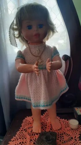 Boneca antiga Bate Palminha
