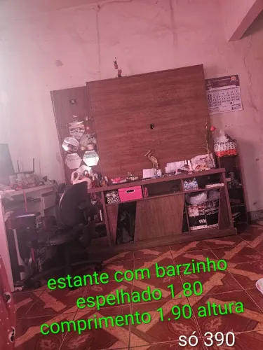 Rack  Home com barzinho e  painel para tv barato