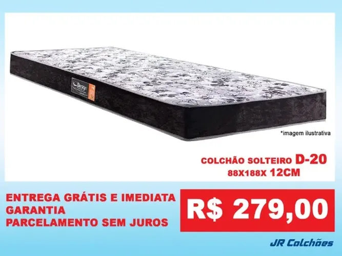 Colchão Solteiro D33 e Outros na Promoção