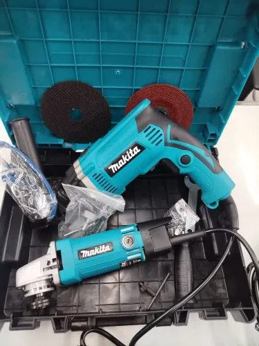 Kit lixadeira Esmerilhadeira e furadeira parafusadeira impacto