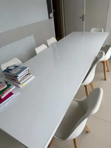 Mesa mdf branca laqueada