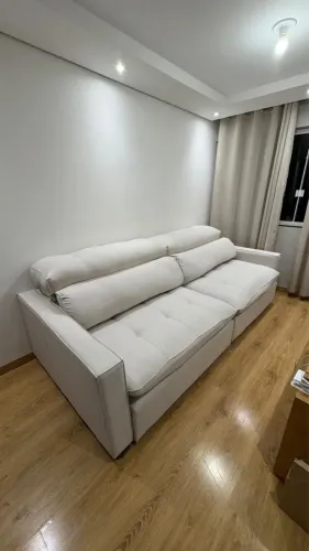 Sofá Retrátil e Reclinável - Branco