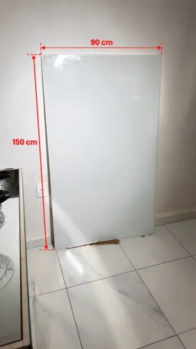 TAMPO DE MESA DE VIDRO (branco gelo) 