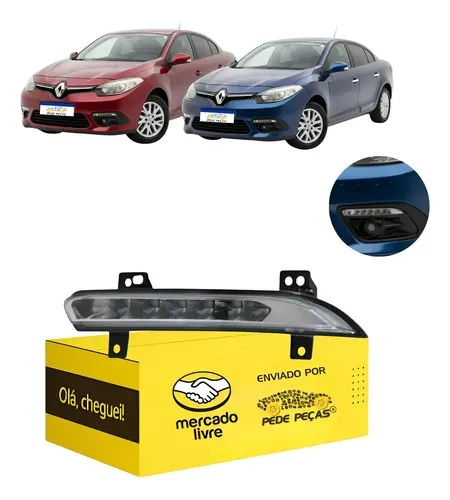 Farol Milha Cibie Drl Renault Fluence 2015 2016 17 2018 L.e Cristal