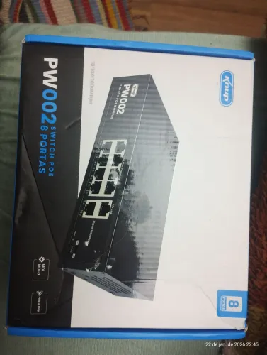 SWITCH 8 PORTAS PW002 MARCA KNUP( lacrado nunca usado)