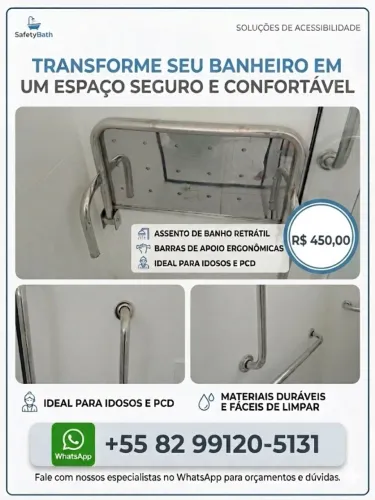 Barras de segurança/apoio para PCD idoso