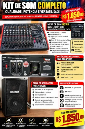 Equipamento de som completo!