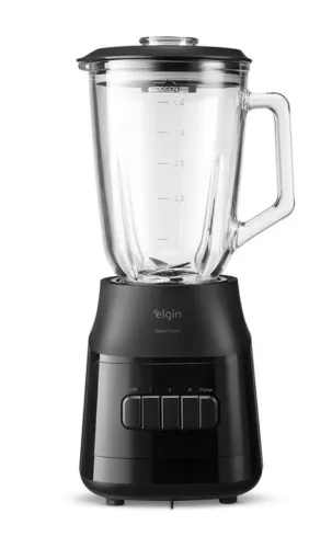 Liquidificador Elgin Titanium Black Jarra de vidro 900W Ultra Turbo
