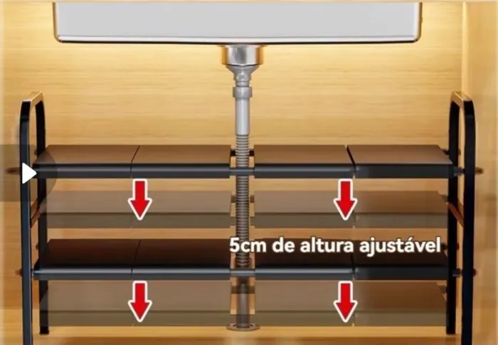 Prateleira Multifuncional para Pia de Cozinha