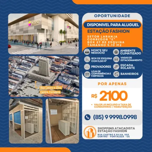 VENDO/ALUGO Box no Estação Fashion - Setor Laranja com Acesso pelo Térreo
