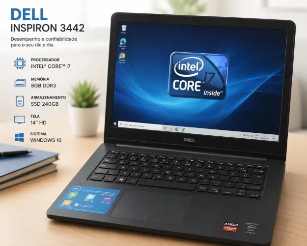 OPORTUNIDADE!!! Notebook Dell Core i7 4 geração 12 GB de Memória SSD 240 GB 
