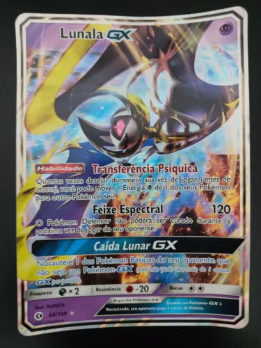 Carta Pokémon ULTRA RARA Lunala tam:JUMBO 2016 GX 66/149 - Original em Português Sol e Lua