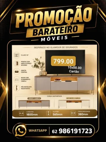 Rack luxo para TV 75 polegadas
