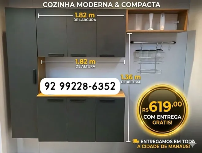 armário de cozinha completo novo