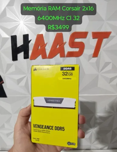 Memória Ram Corsair 2x16 DDR5 6400MHz CL 32 [Novo]